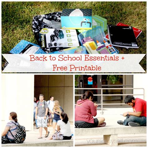 Back To School Essentials Free Printable Your Sassy Self