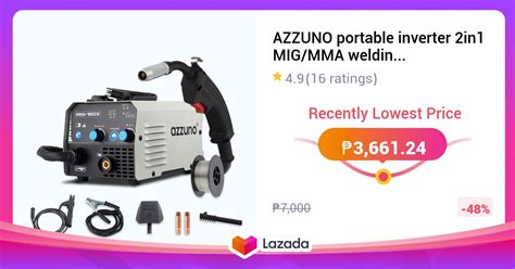 Azzuno Portable Inverter In Mig Mma Welding Machine Mig Machine Arc