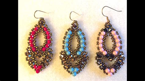 Video Tutorial Beaded Earrings Esmeralda Youtube