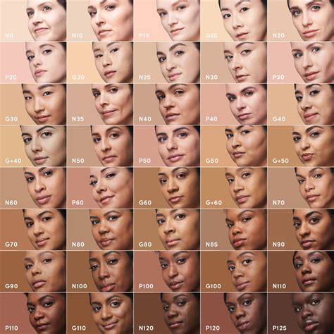 Skin Shade Chart Il Makiage Foundation Shade Range