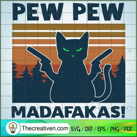 Pew Pew Madafakas Funny Cat Halloween SVG Horror SVG Halloween SVG