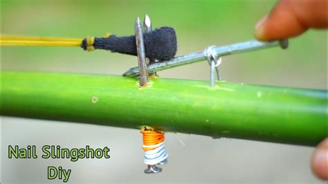 Awesome Diy Slingshots New Version Nail Slingshot Bamboo Slingshot