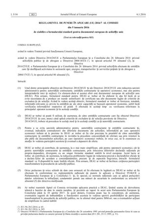 Document unic pentru achizițiile publice europene DUAE PDF