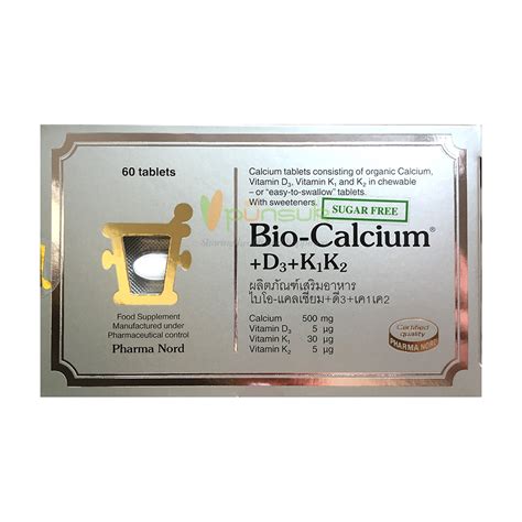 Pharma Nord Bio Calcium D3k 60 Tablets ฟาร์มา นอร์ด ไบโอ แคลเซียม