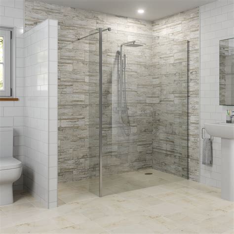 Diamond 1200mm Wet Room Screen With Return Panel 8mm Glass Wet Room Screens Wet Room Shower