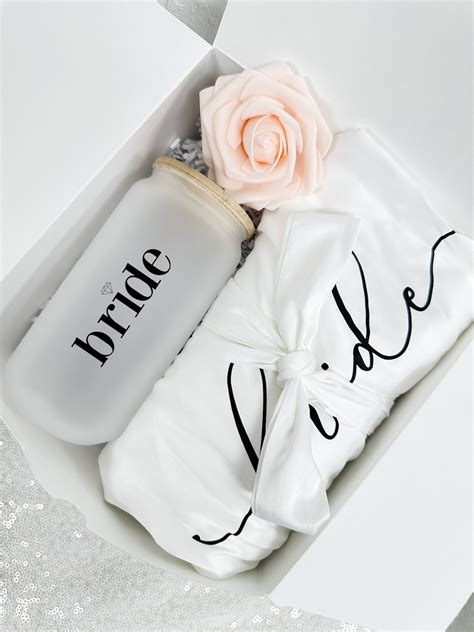 Future Mrs Bride Gift Box Engagement Gift Frosted Can Glass For Bride