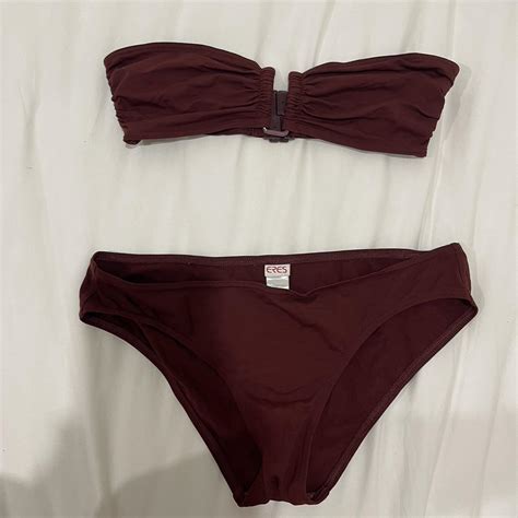 Eres Show Bandeau Bikini Top And Bottom Size Depop