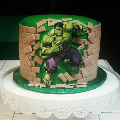 Incredible Hulk Cake Found On Pinterest This Cake Has A Great