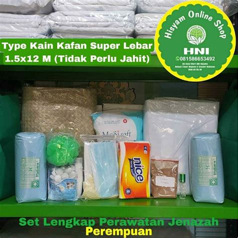 Jual Set Lengkap Perawatan Jenazah Type Kain Kafan Super Perempuan