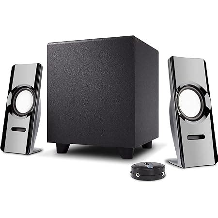 Cyber Acoustics Piece Computer Speakers With Control Pod Black Ca