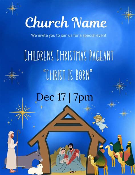 Plr Church Christmas Flyer Church Play Church Events New Years