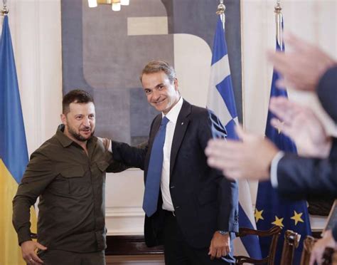 Volodymyr Zelensky E Kiriakos Mitsotakis Dago Fotogallery