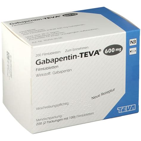 Gabapentin Teva Mg St Mit Dem E Rezept Kaufen Shop Apotheke