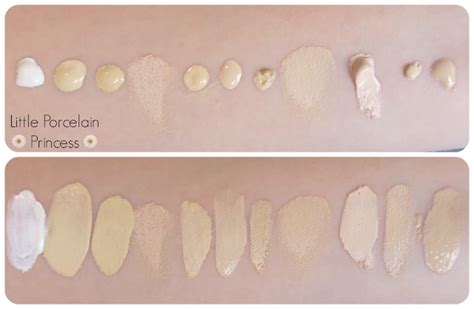 Little Porcelain Princess: Foundation Swatches