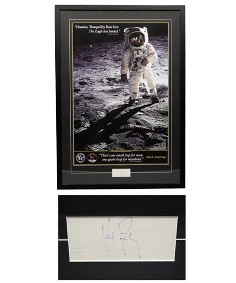 Lot Detail American Astronaut Neil Armstrong Signed Apollo 11 Framed