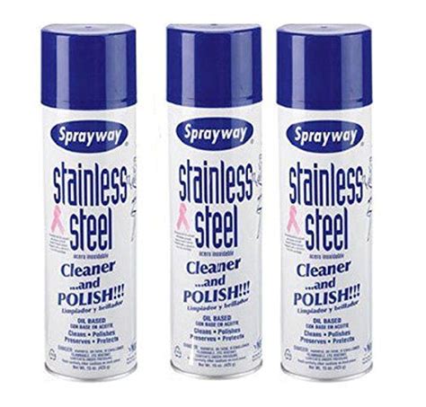 Amazon Sprayway Stainless Steel Cleaner Pk Oz Cans Health