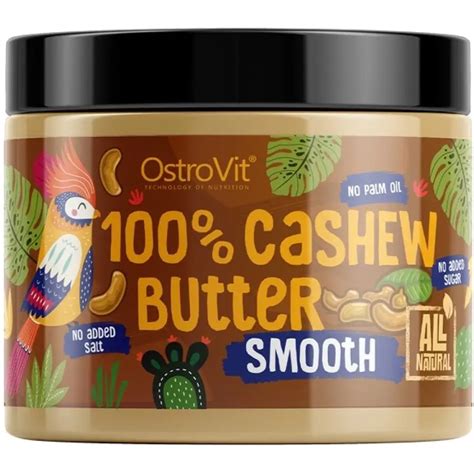 Олія з горіхів кеш ю OstroVit 100 Cashew Butter NutVit crunchy 500 г