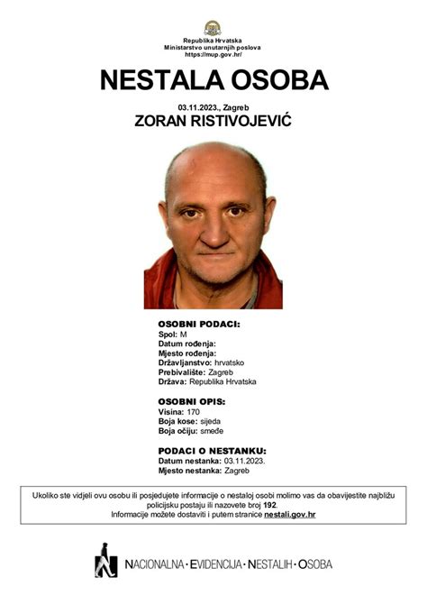 Zoran Je Nestao Iz Zagreba Nema Ga Ve Tjedan Dana Jeste Li Ga