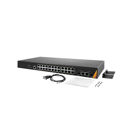 26-Port Industrial Rack-Mount Gigabit PoE+ Managed Ethernet Switch ...