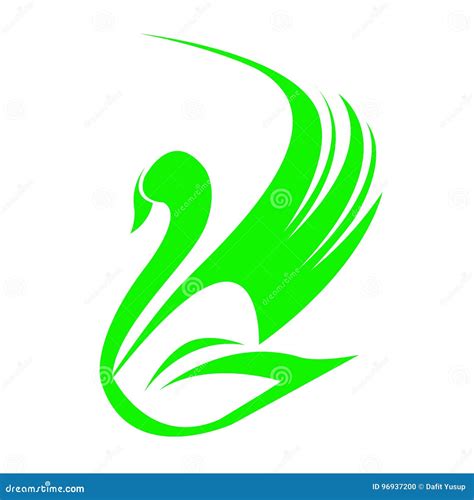 Swan Logo Stock Illustration Illustration Of Green Logo 96937200