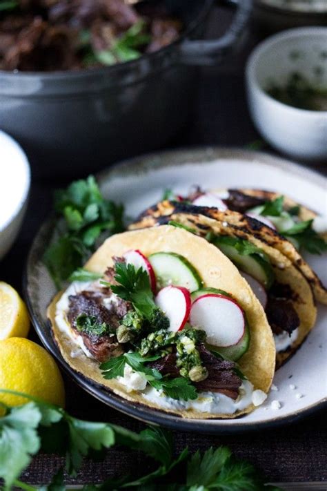 Greek Lamb Tacos With Minted Yogurt Sauce Lamb Taco Delicious