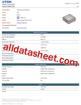 Pxb Wd N Datasheet Pdf Tdk Electronics