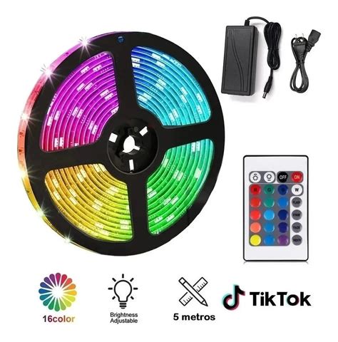 Tira Led Rgb 5 Metros Control Fuente De 12v Envio Gratis Mercado