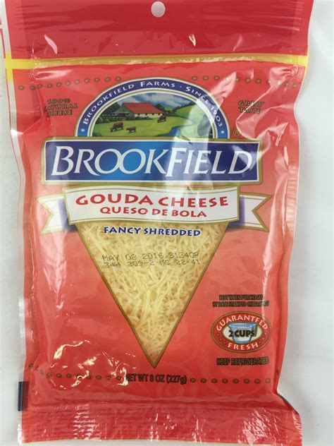 Brookfield Shredded Gouda Cheese Queso De Bola 8 Oz La Comprita