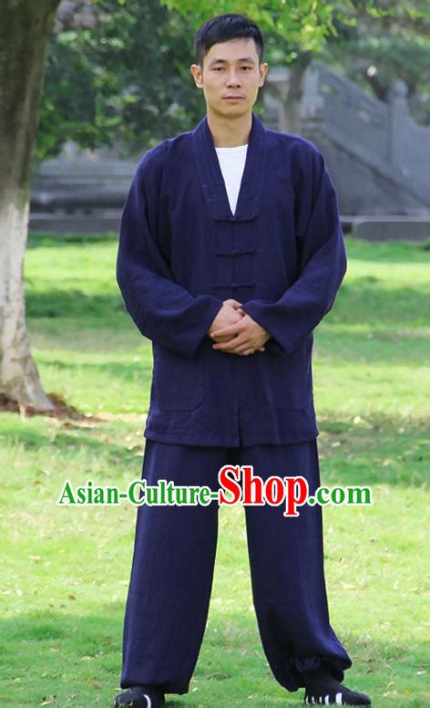 Traditional Chinese Martial Arts Wudang Taoist Priest Navy Outfits Kung