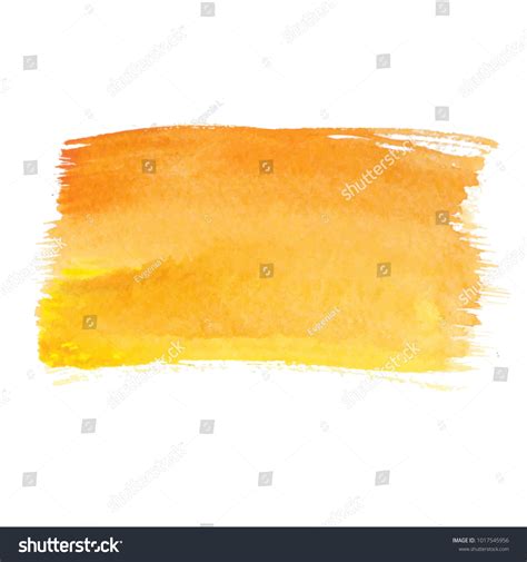 Orange Abstract Watercolor Brush Strokes Painted Stock Vector Royalty