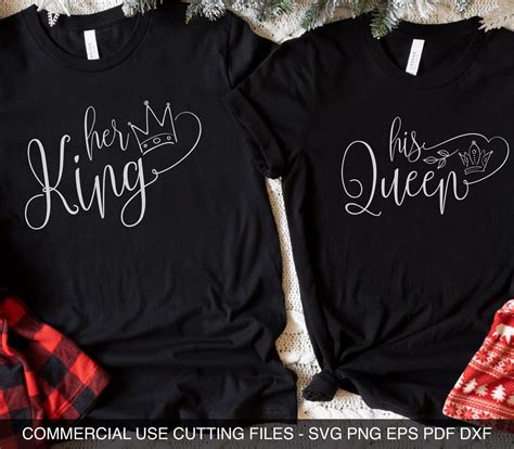 His Queen Her King Svg Queen Svg King Svg King And Queen Etsy