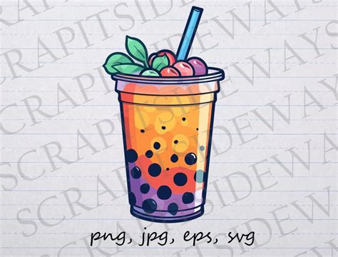 Boba Tea Clipart Vector Graphic Svg Png Jpg Eps Tea Love Tea - Etsy