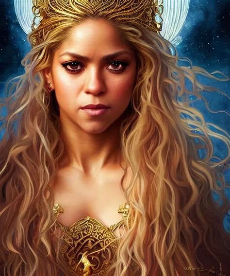 Shakira As A Fantasy Magic Woman Portrait Sci Fi Stable Diffusion