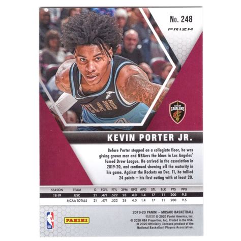 Rc Kevin Porter Jr Mosaic Green Rookie Prizm