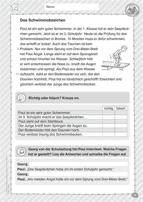 Lesetexte Klasse Deutsch Klasse Kostenlose Arbeitsblatter