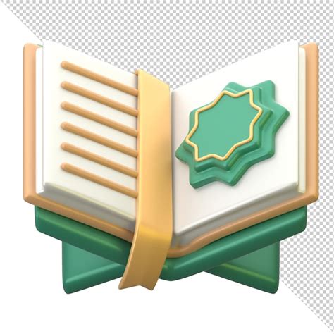 Premium PSD 3d Ramadan Quran Tilawah Icon