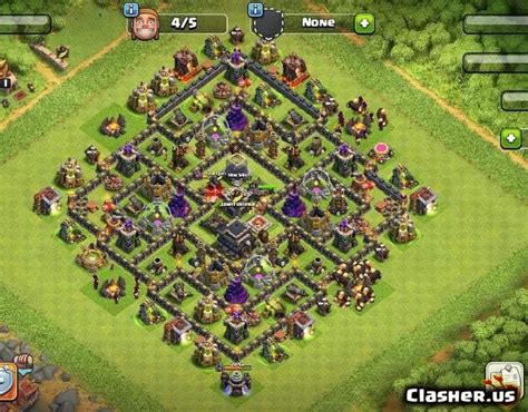 Clash Of Clans Town Hall 9 Hybrid Base