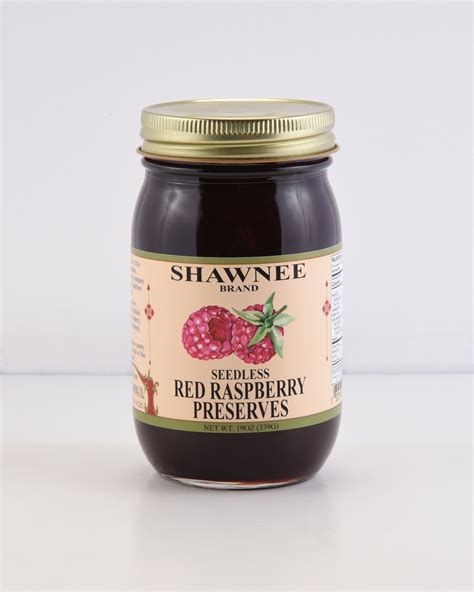 Seedless Red Raspberry Preserves Pint Shawnee Canning Company