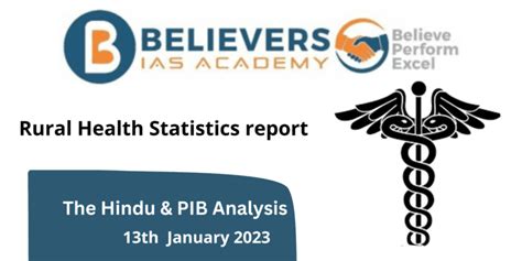 Rural Health Statistics Report Believers IAS Academy