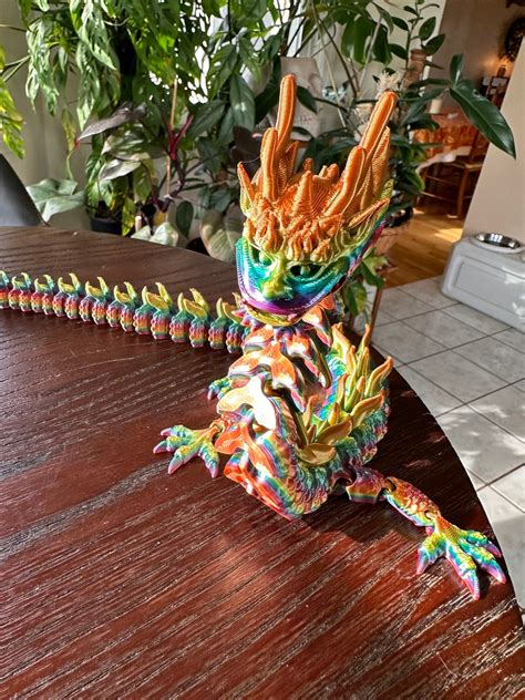 D Printed Articulated Imperial Dragon Two Sizes Etsy