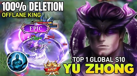 YU ZHONG BEST BUILD 2024 BUILD TOP 1 GLOBAL YU ZHONG GAMEPLAY