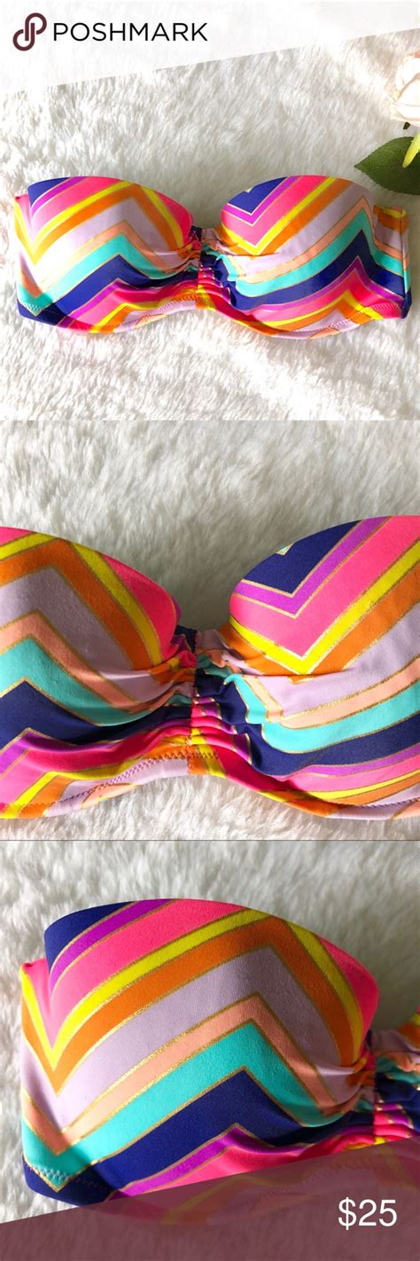 Victorias Secret Rainbow Chevron Bikini Top Chevron Bikini Top