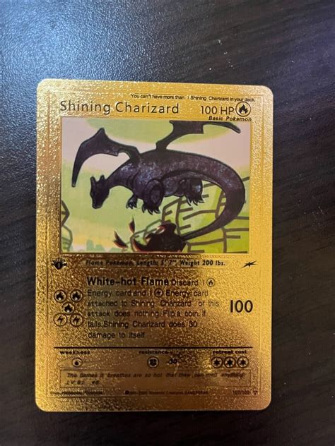 Pokemon Shining Charizard St Edition Gold Card Rare Rare