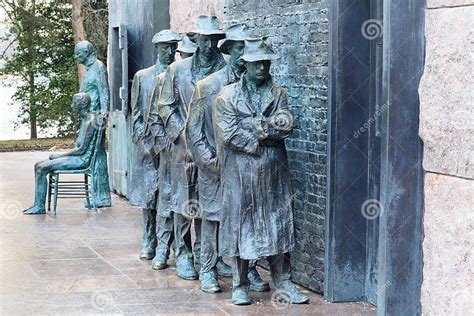 Depression Breadline Fdr Memorial Washington Dc Editorial Stock Photo