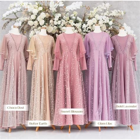 Jual RALINE GAUN PESTA Full Tulle Bordir Aplikasi Payet Baju