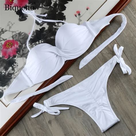 NEW Plus Size Underwire Swimsuit Bathing Suit White Sexy Push Up Bikini