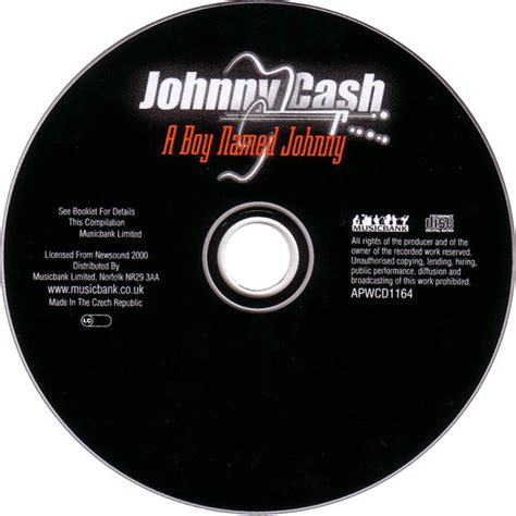 Car Tula Cd De Johnny Cash A Boy Named Johnny Portada