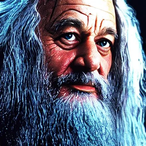 Closeup Portrait Of Bill Murray As Gandalf In Lord Of Stable