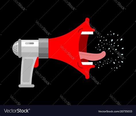 Mmouthpiece Is Open Mouth Screaming Megaphone Vector Image