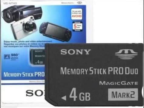 Memory Stick Pro Duo 4GB Sony YouTube